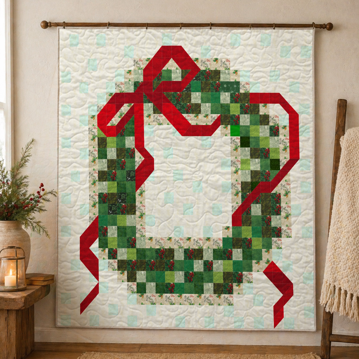 Festive Wreath Quilt Pattern