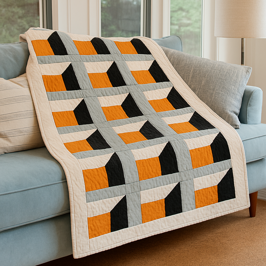 A house with many window Quilt Pattern