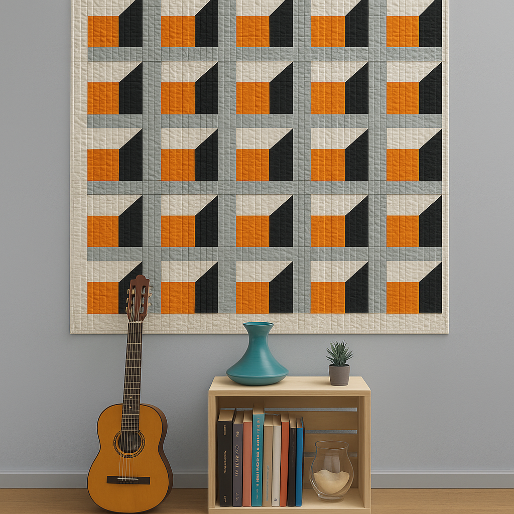 A house with many window Quilt Pattern