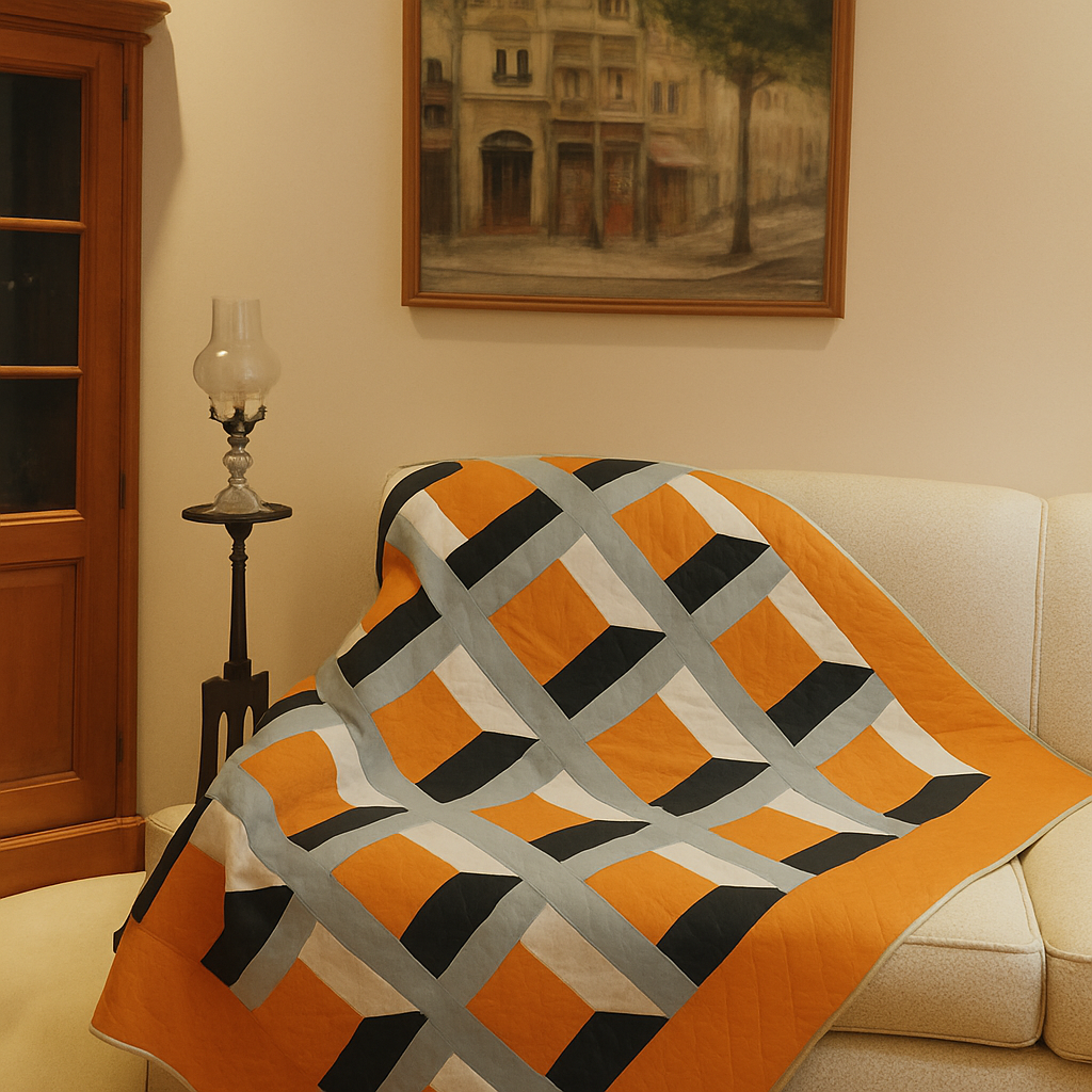 A house with many window Quilt Pattern
