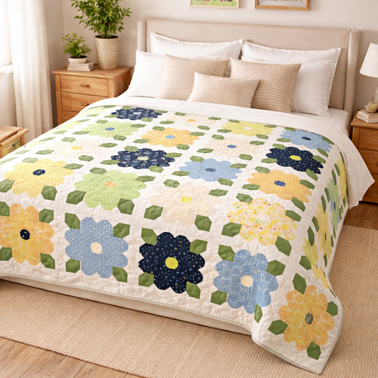Evergreen Flowers Quilt Pattern