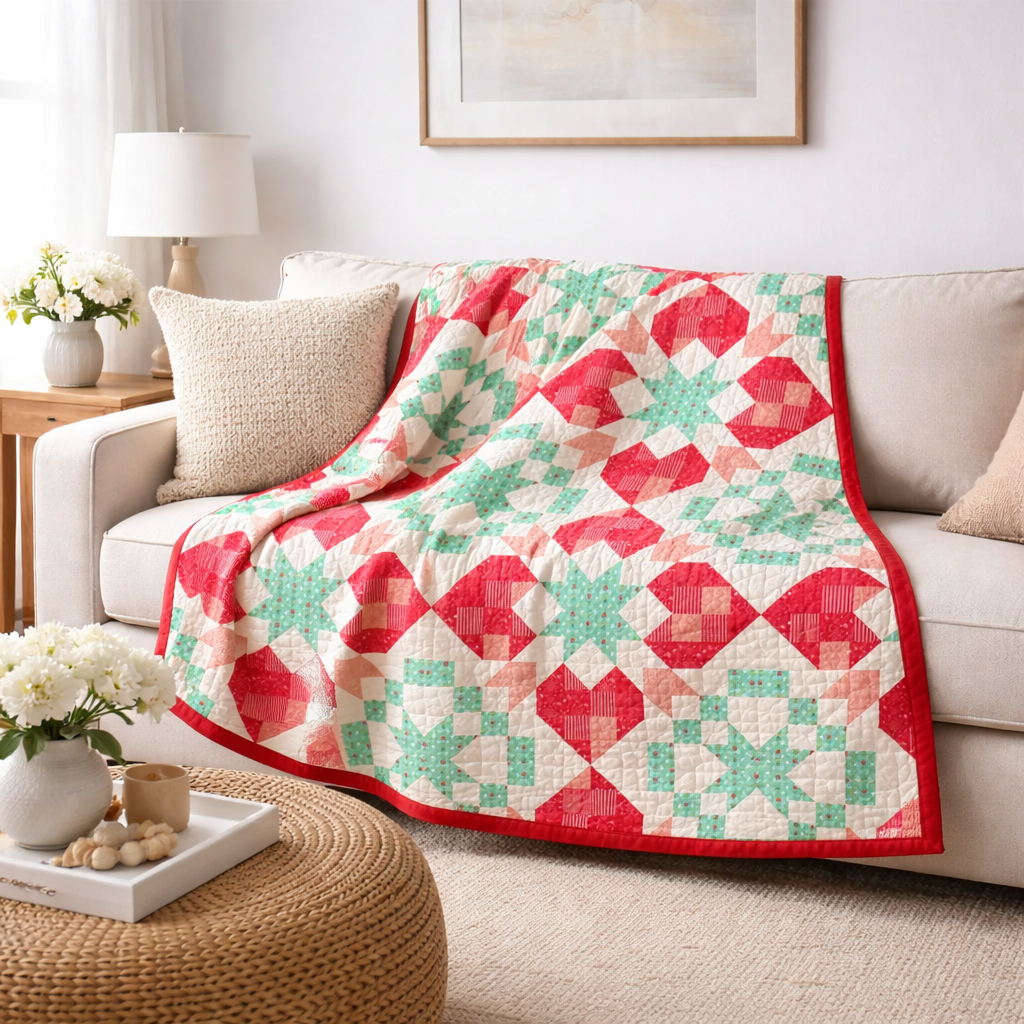 Blooming Hearts Quilt Pattern