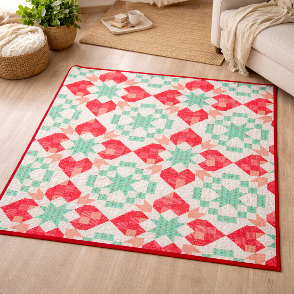 Blooming Hearts Quilt Pattern