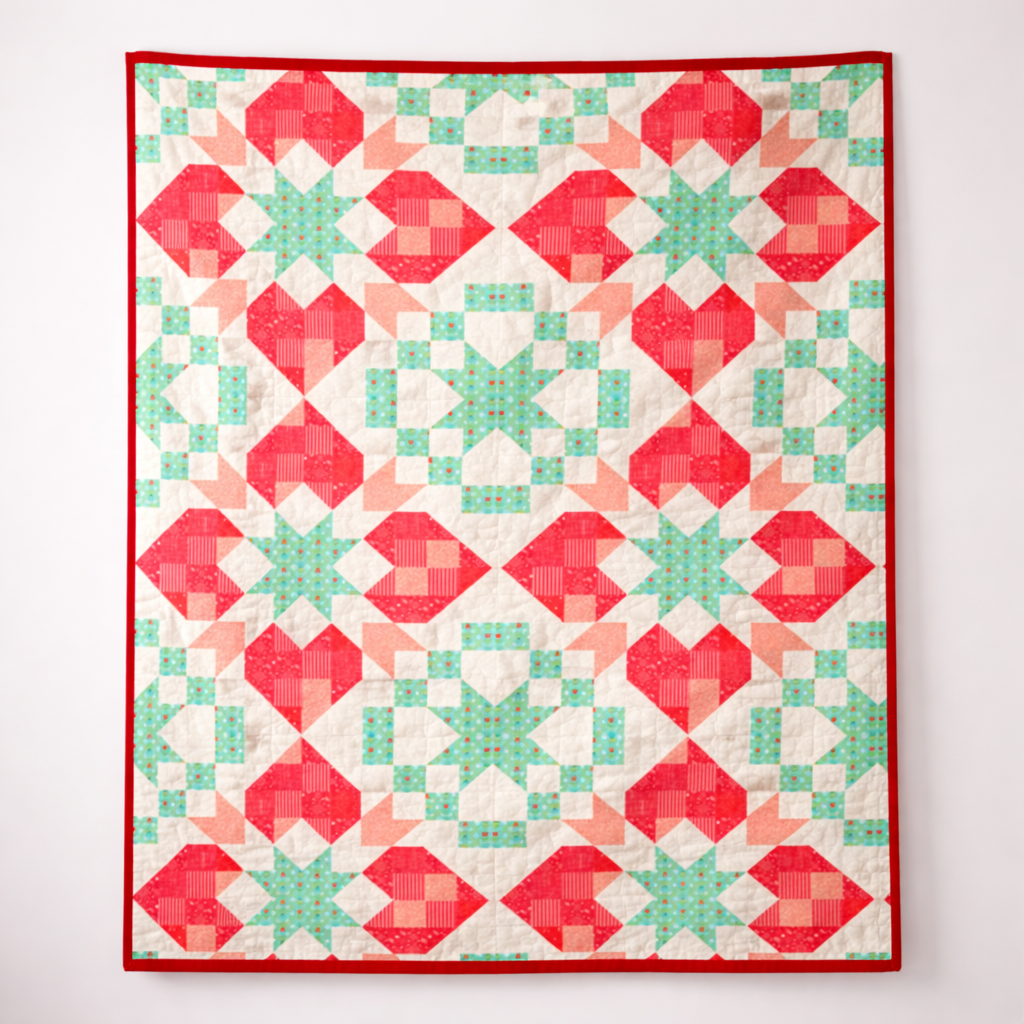 Blooming Hearts Quilt Pattern