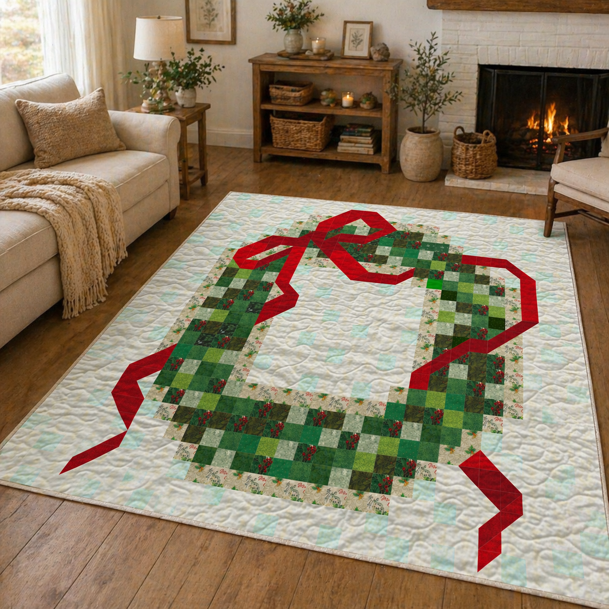 Festive Wreath Quilt Pattern