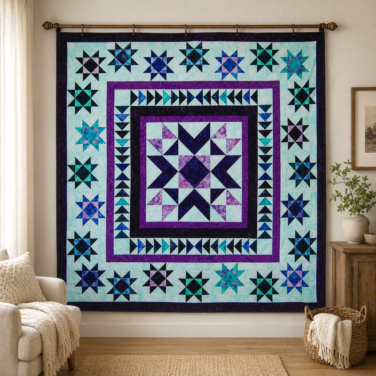 Floating Stars Quilt Pattern