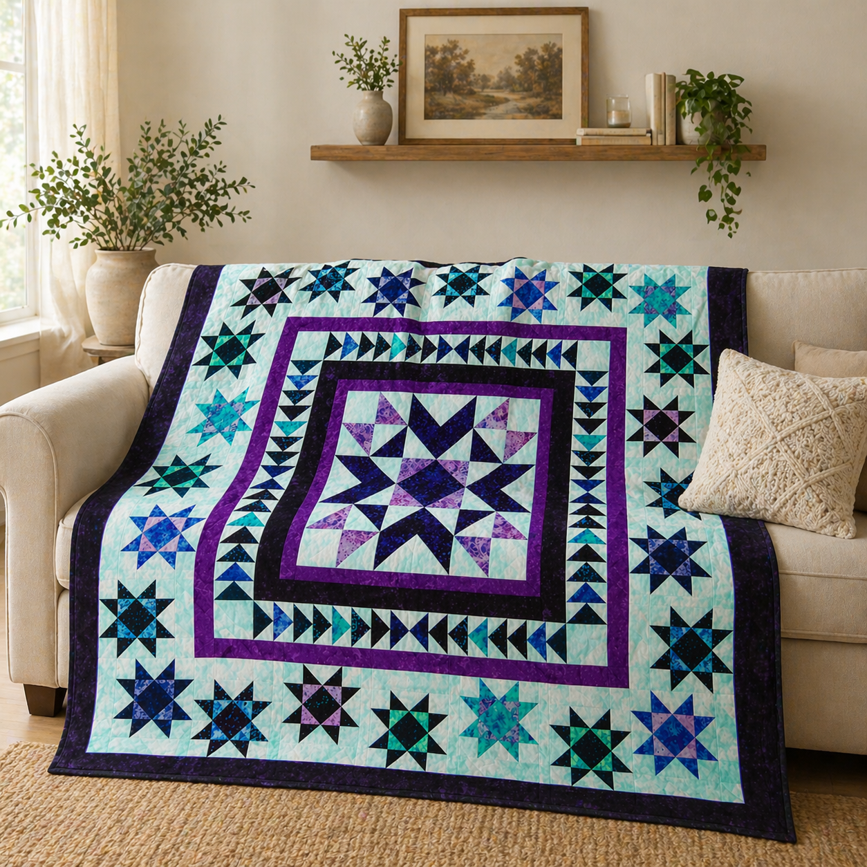 Floating Stars Quilt Pattern