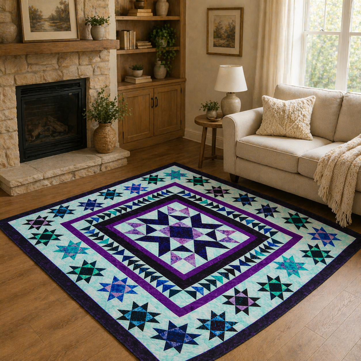 Floating Stars Quilt Pattern