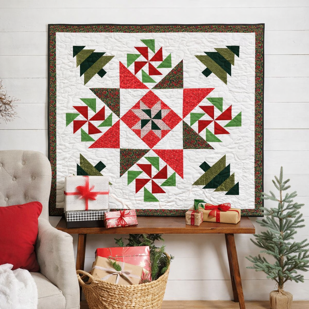 Christmas Pinwheels Quilt Pattern