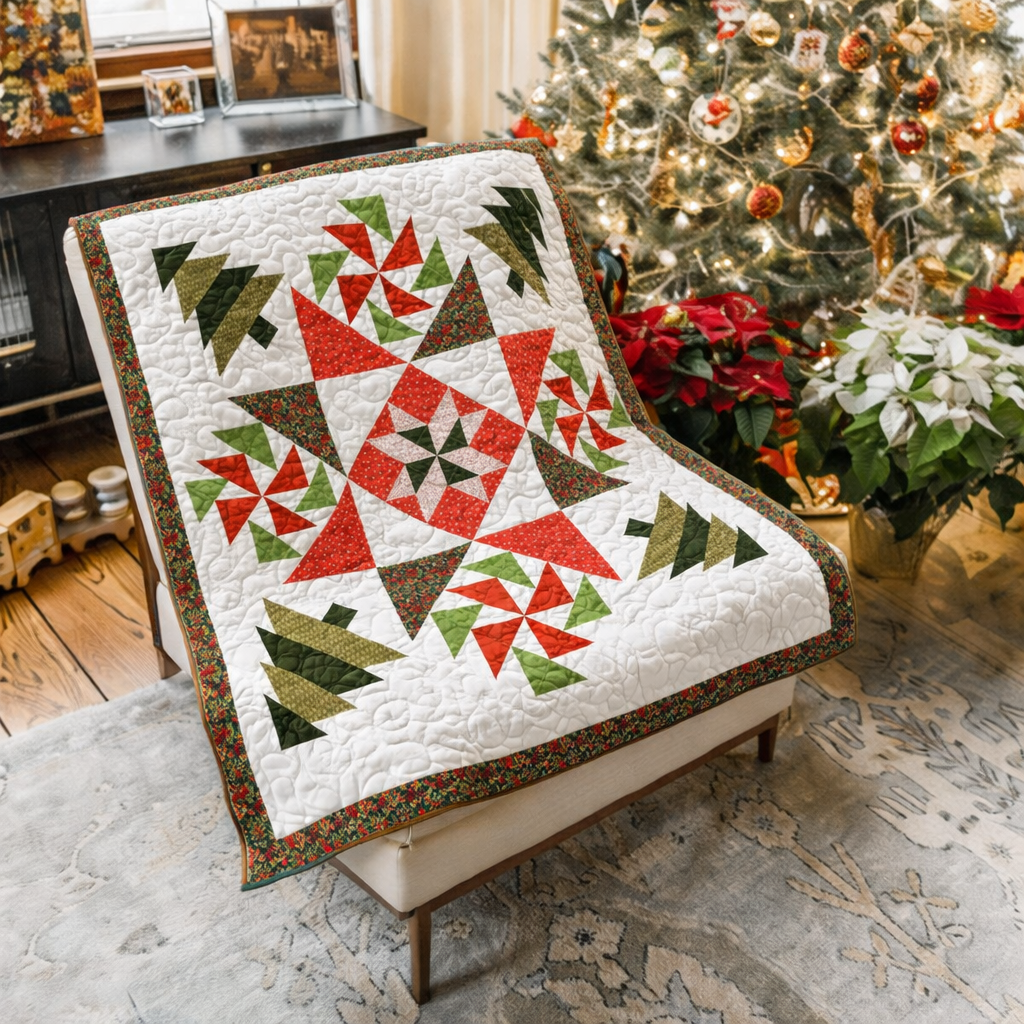 Christmas Pinwheels Quilt Pattern