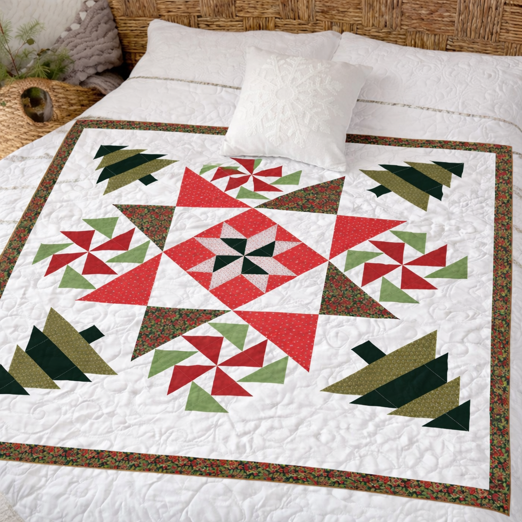 Christmas Pinwheels Quilt Pattern
