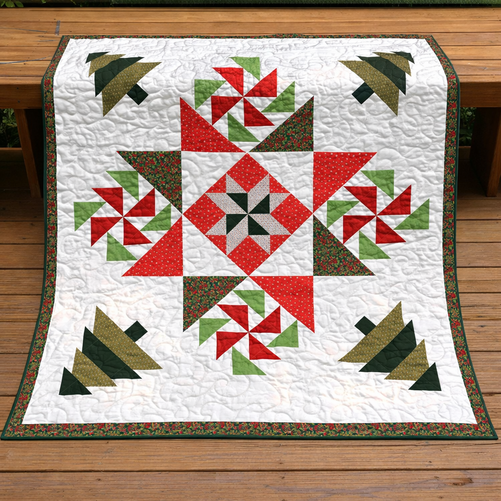 Christmas Pinwheels Quilt Pattern