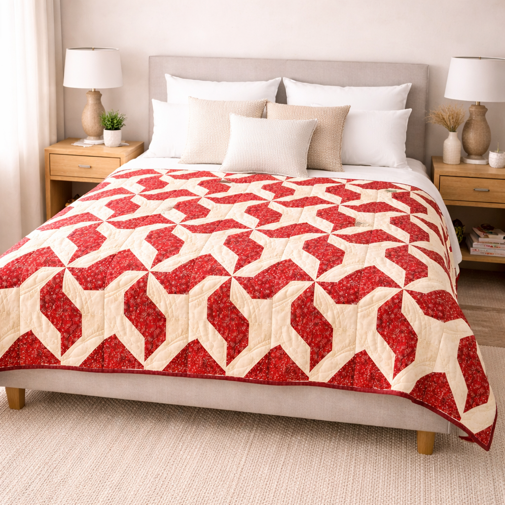 Dancing Poinsettias Quilt Pattern