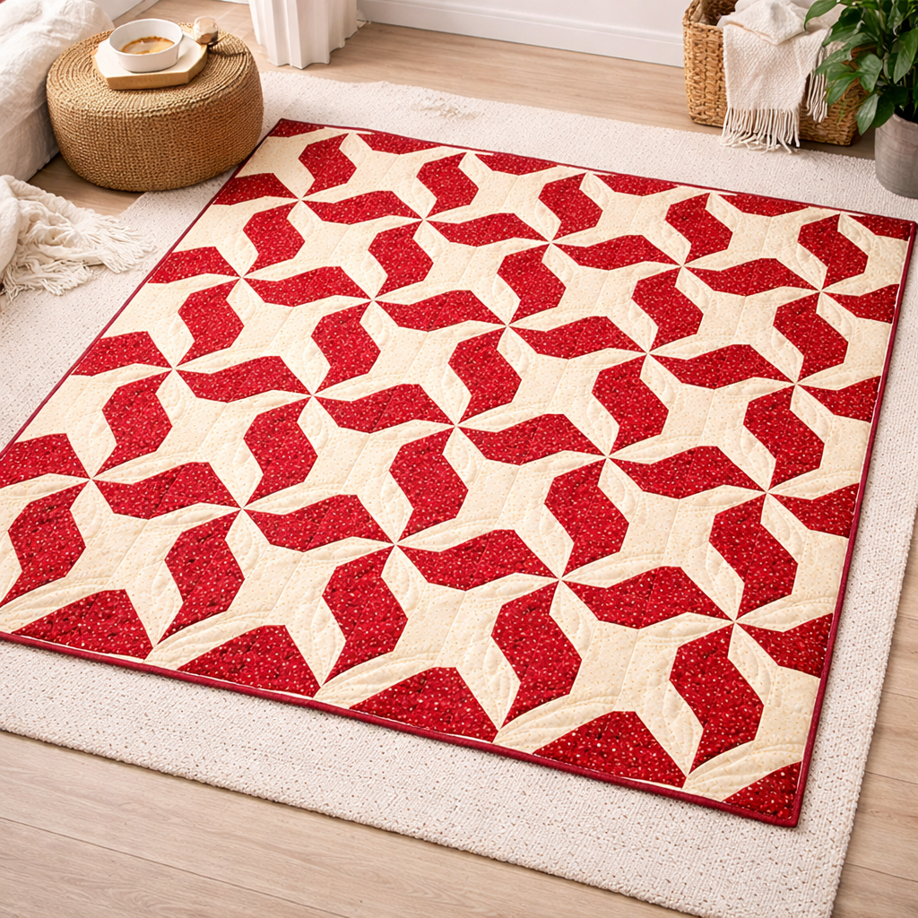 Dancing Poinsettias Quilt Pattern