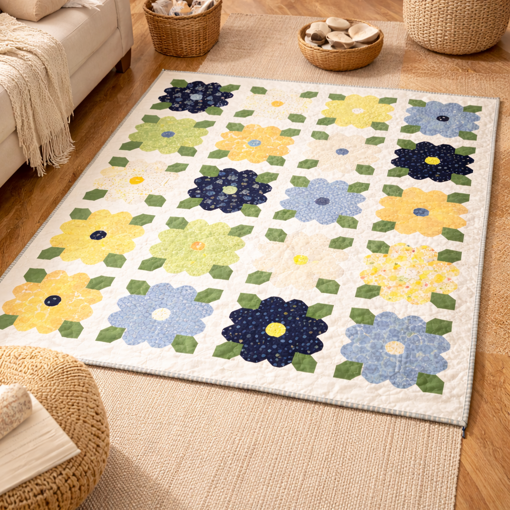 Evergreen Flowers Quilt Pattern