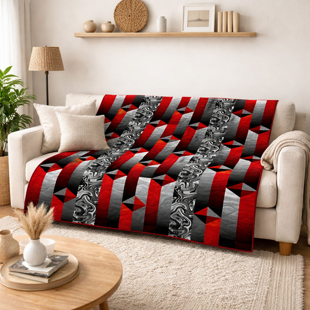 Crimson Shadows Quilt Pattern