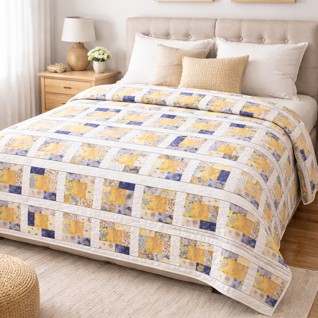 Golden Honeycomb Quilt Pattern
