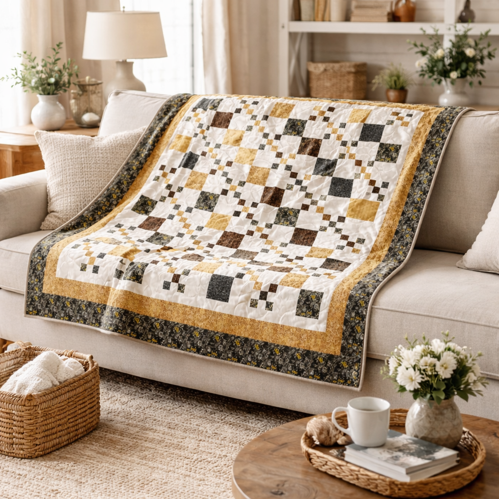 Golden Lattice Quilt Pattern