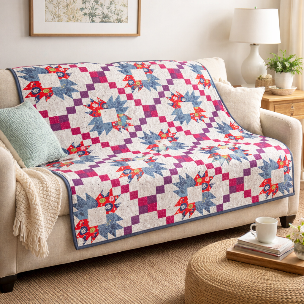 Grandma’s Flower Quilt Pattern