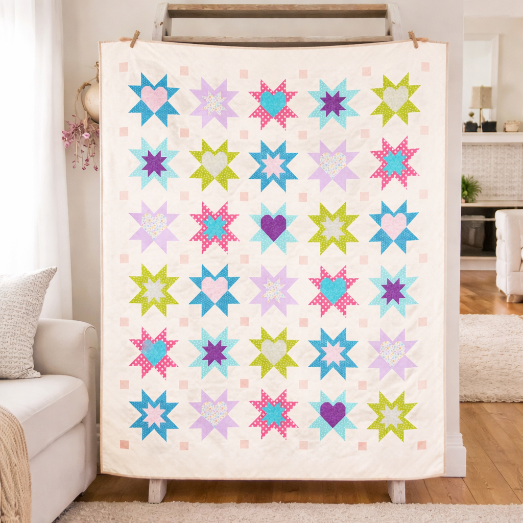 Heartfelt Stars Quilt Pattern