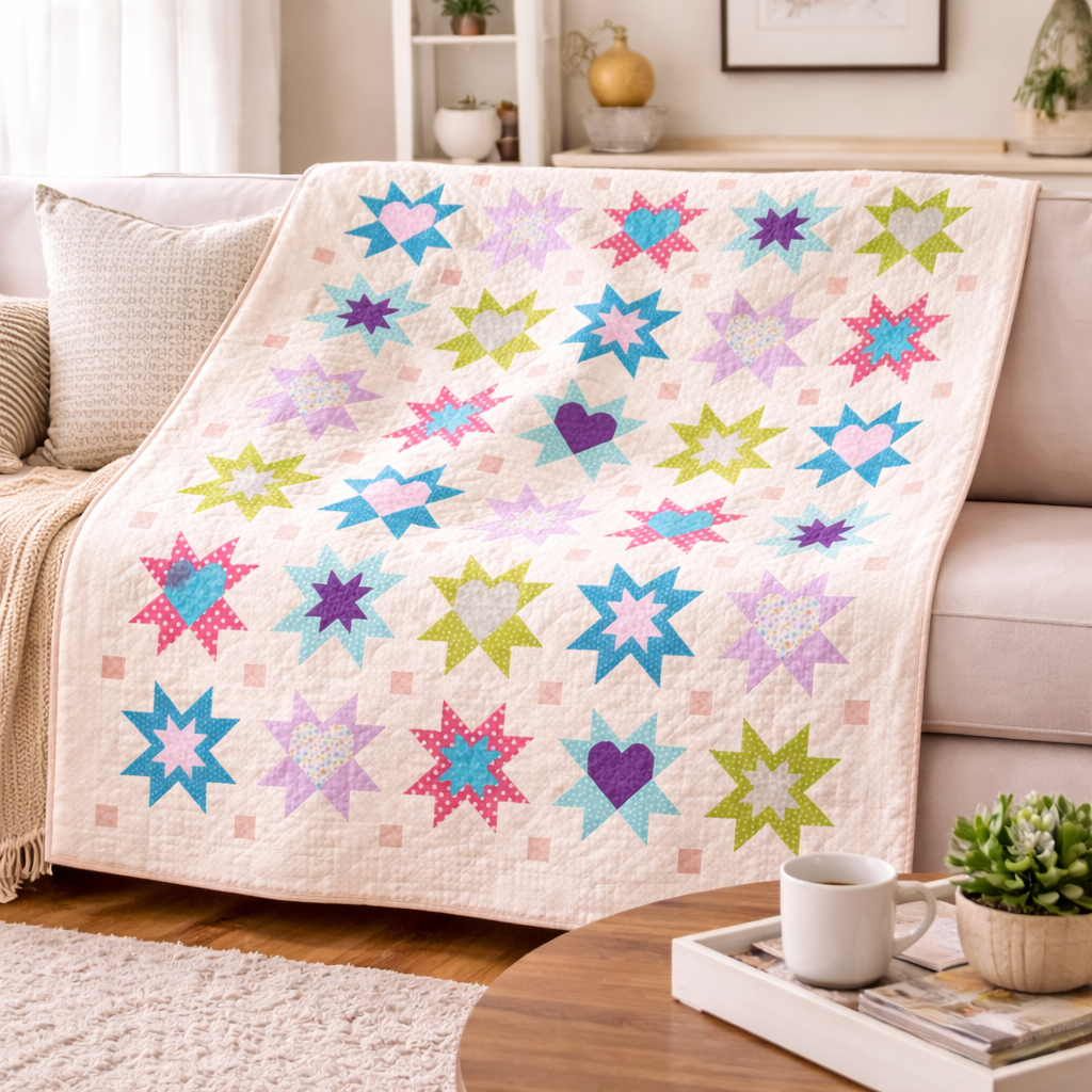 Heartfelt Stars Quilt Pattern