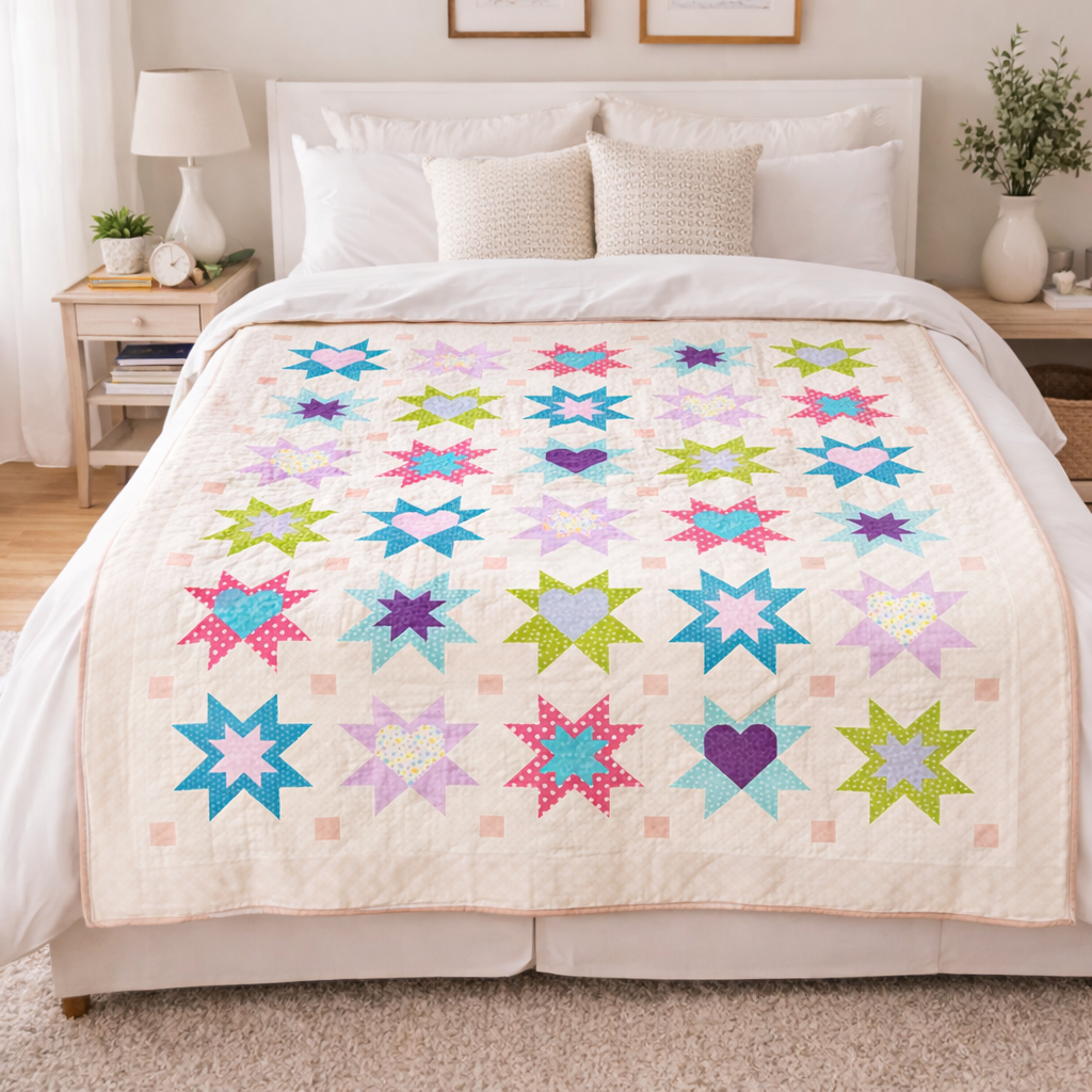 Heartfelt Stars Quilt Pattern