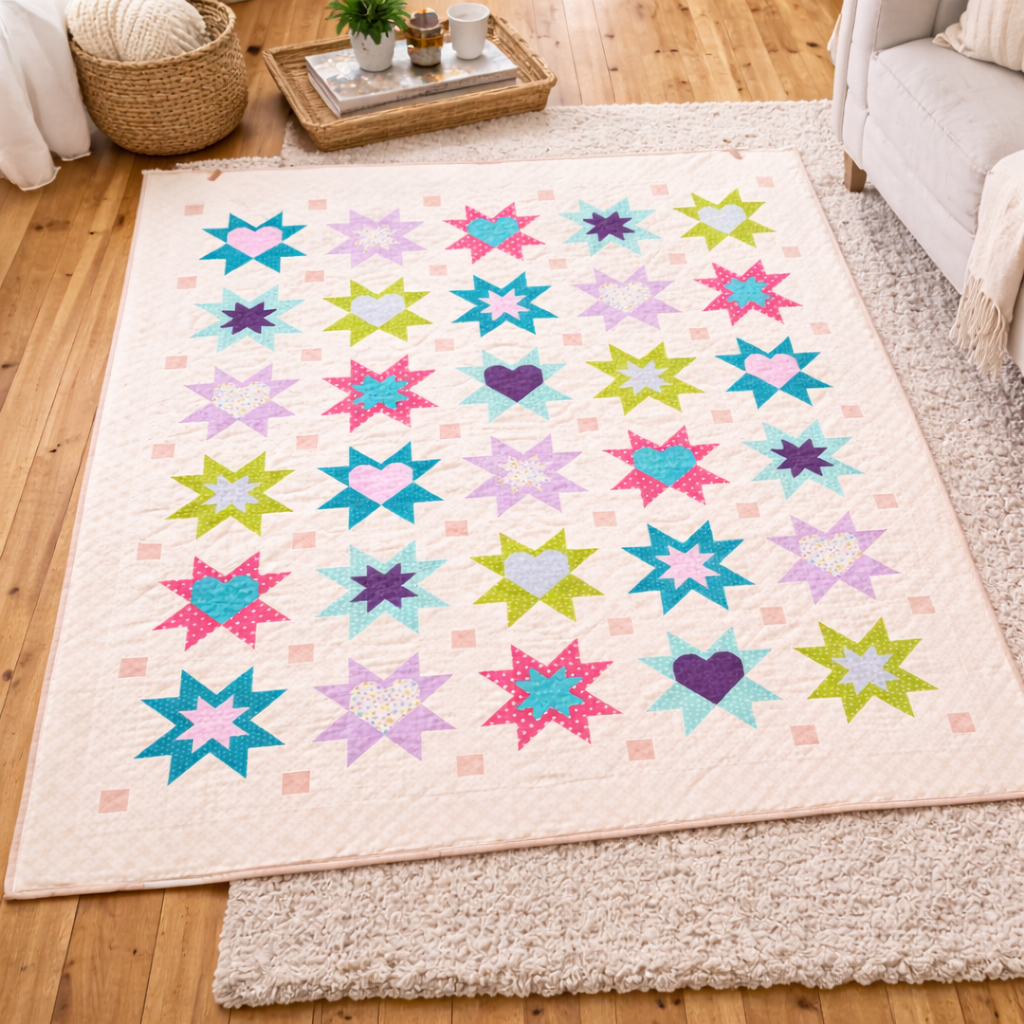 Heartfelt Stars Quilt Pattern