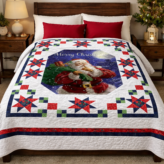 Holiday Stars and Santa Quilt Pattern