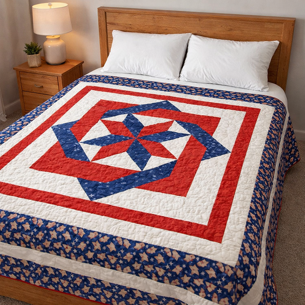 Patriotic Pinwheel Quilt Pattern