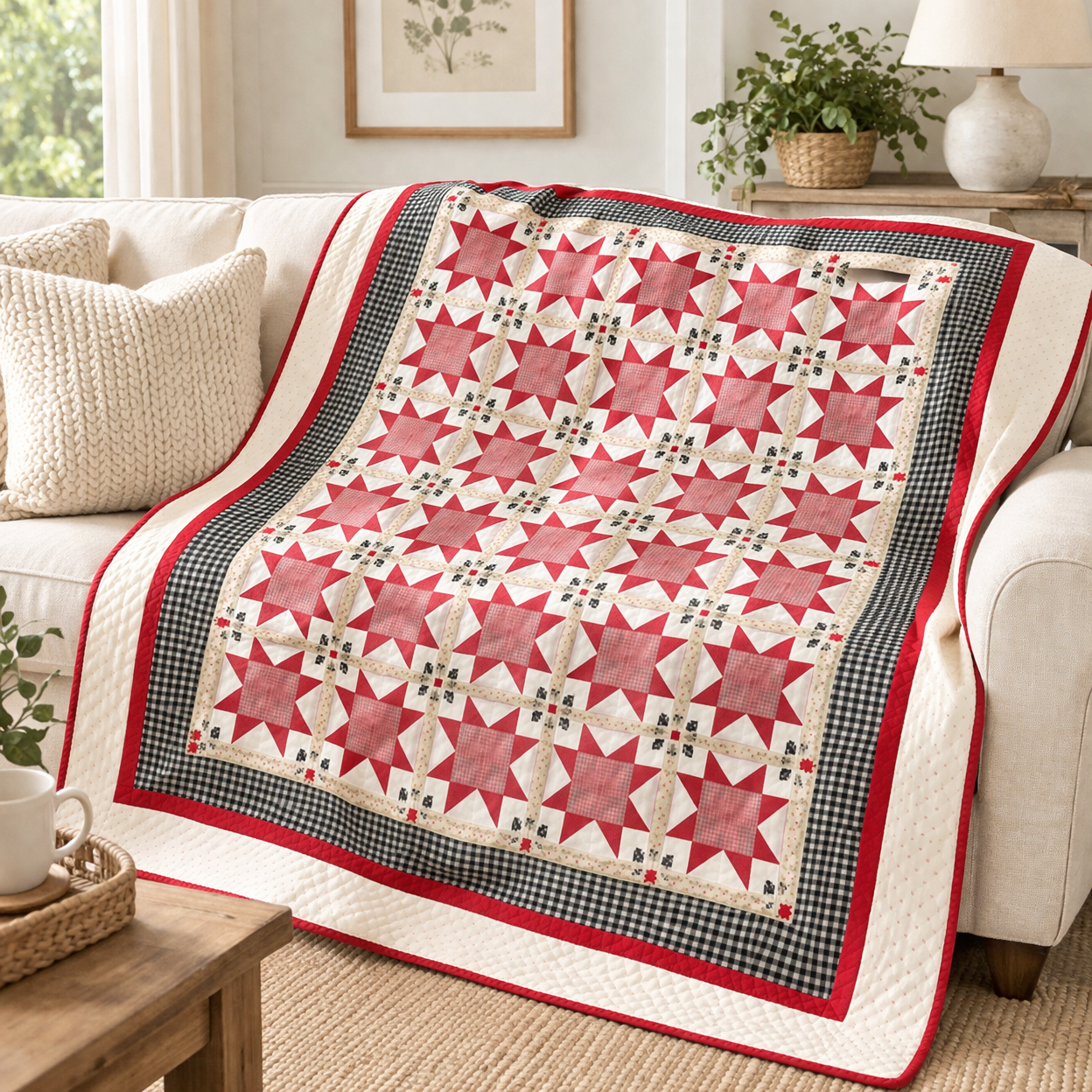 Scarlet Radiance Quilt Pattern