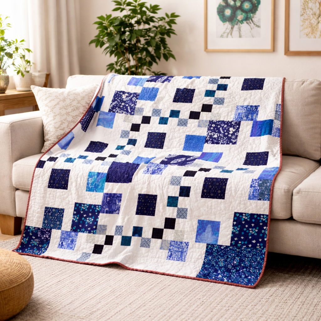 Squares in Bloom Quilt Pattern