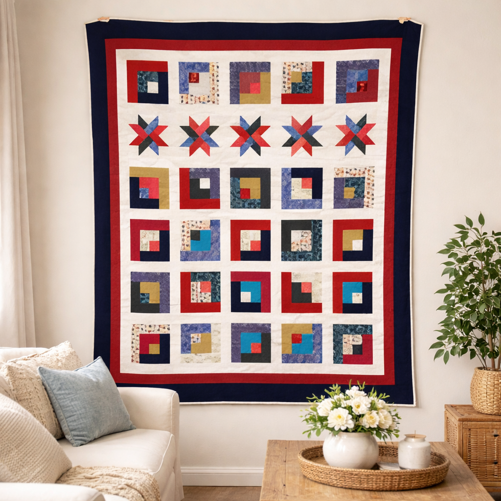 Stars and Stripes Cabin Quilt Pattern