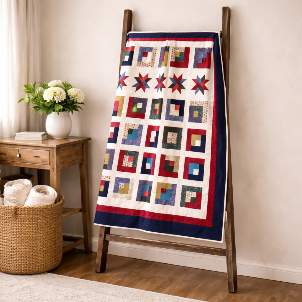 Stars and Stripes Cabin Quilt Pattern
