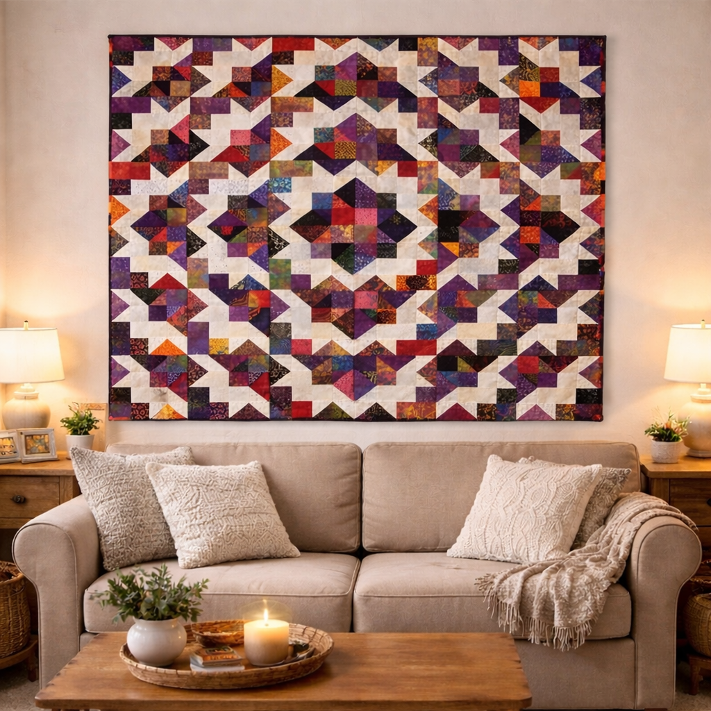 The Cosmic Blossom Quilt Pattern