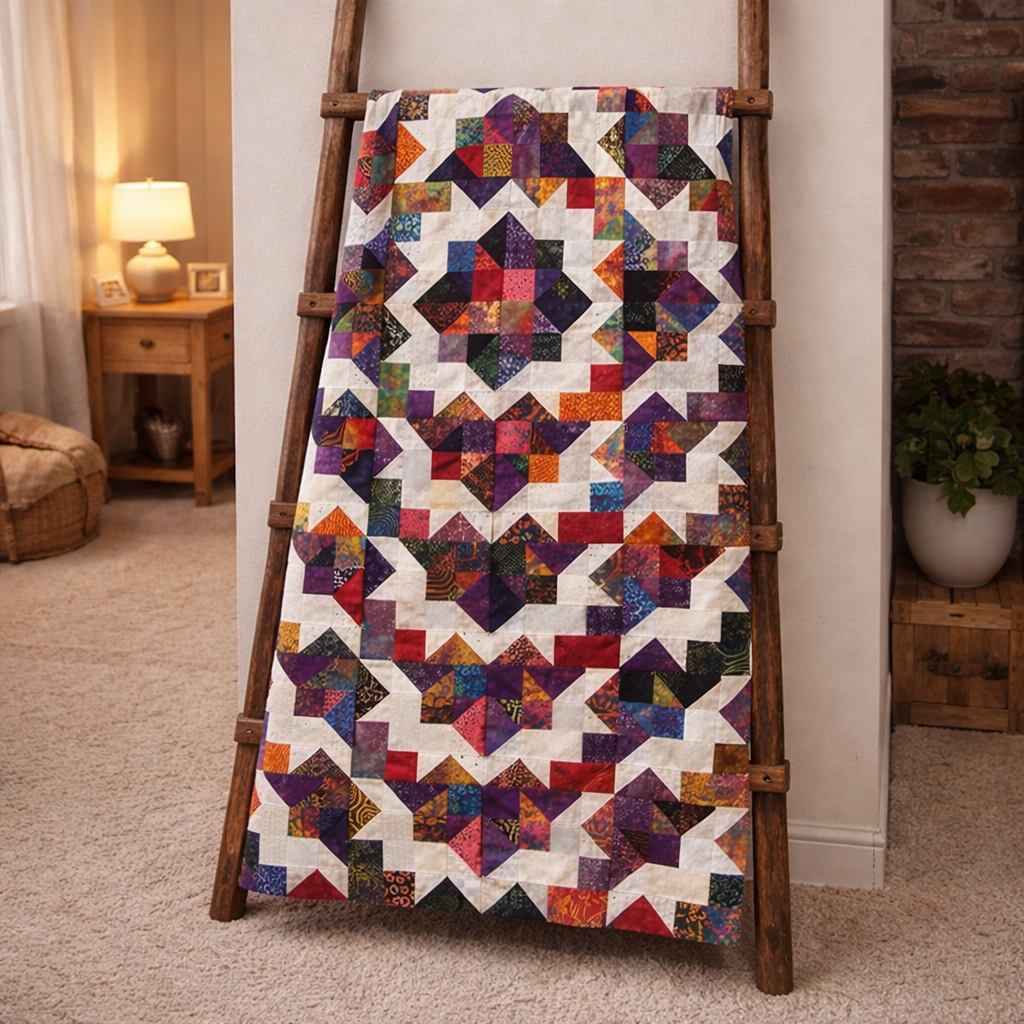 The Cosmic Blossom Quilt Pattern