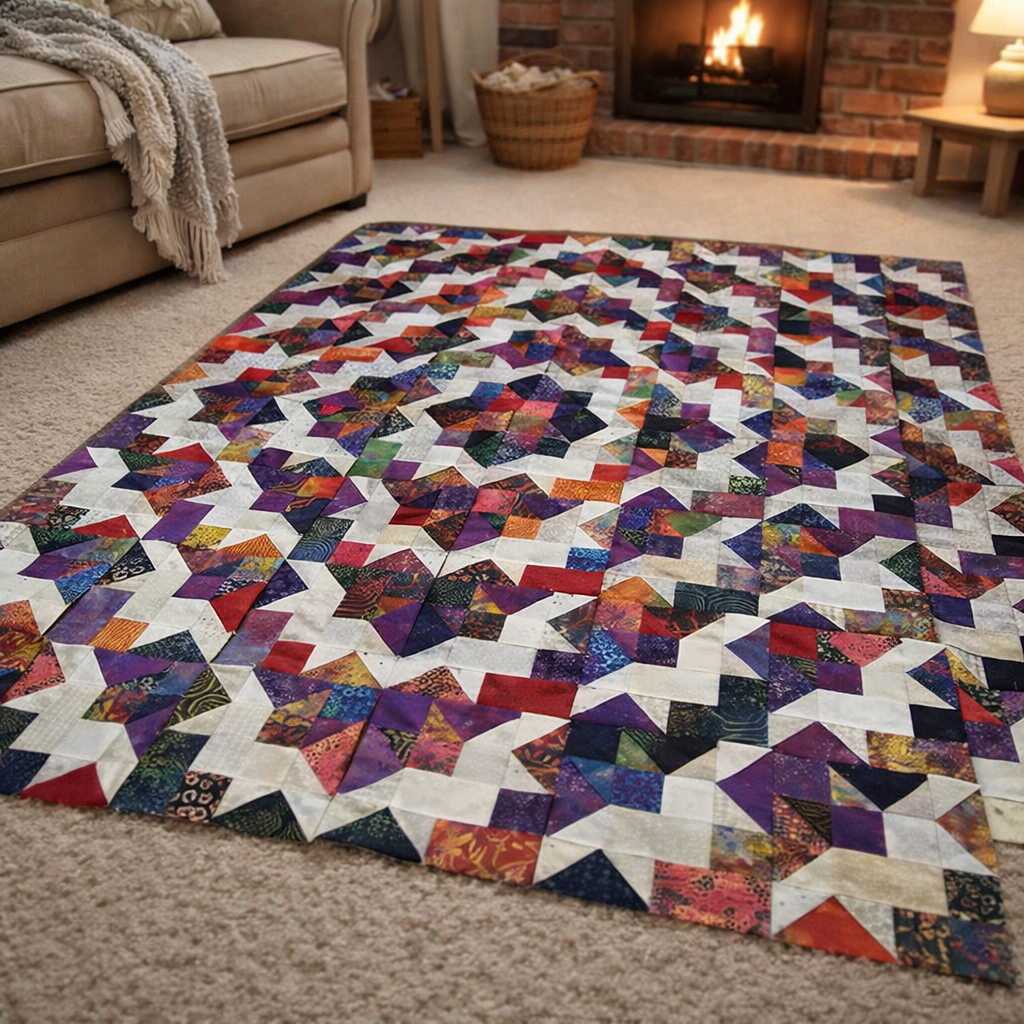 The Cosmic Blossom Quilt Pattern