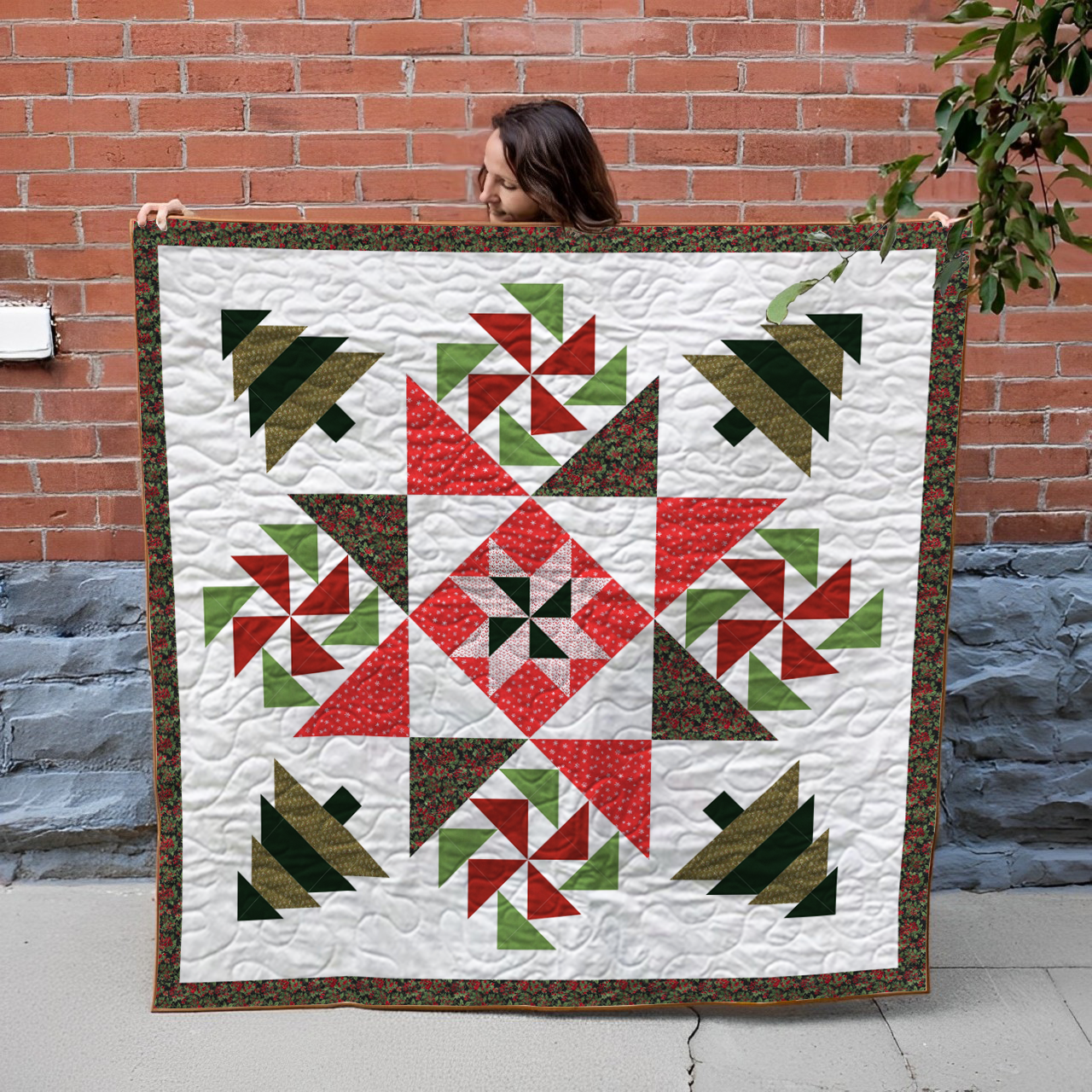 Christmas Pinwheels Quilt Pattern